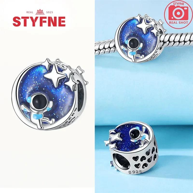 copper Astronaut Spaceship Space Collection Charm Bead Charms Bead Charms Compatible With Authentic Bracelets for Women Do It Yourself Jewellery Gift