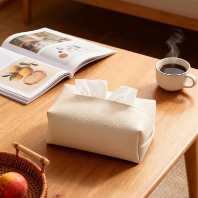 Rectangular Tissue Box Cover Organizer Facial Case Holder for Restaurant
