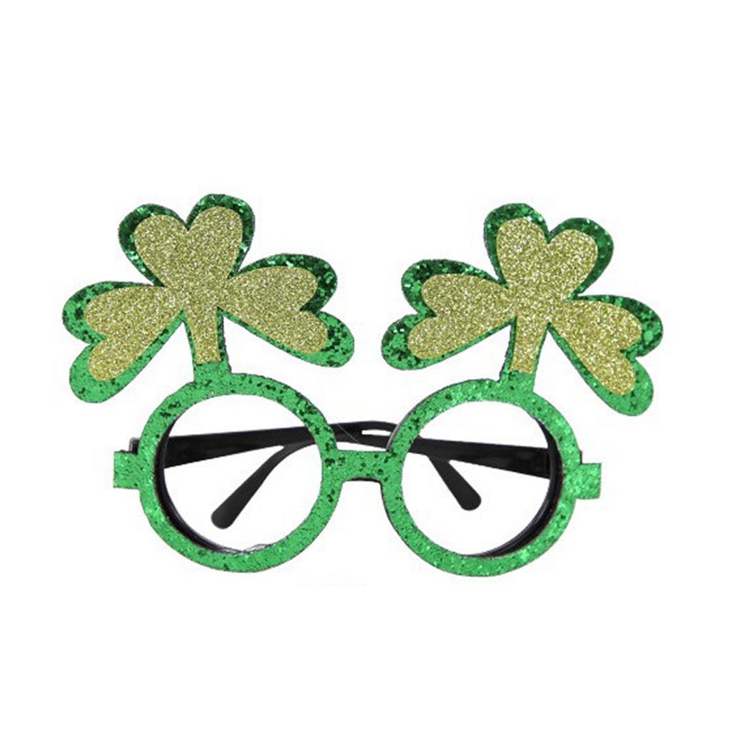 St. Patrick's Day Glasses Non-woven Cap Plastic Green Powder Glasses Irish Festival Glasses.