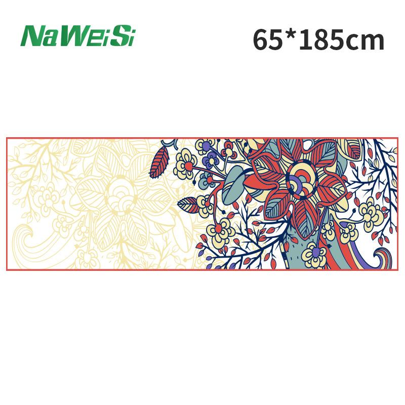 Mikrofaser-Sport-Yoga-Handtuch, schnelltrocknend, bedruckt, Fitnessmatte, rutschfest, faltbar, schweißabsorbierend, für den Innen- und Außenbereich, Sportzubehör für das Fitnessstudio