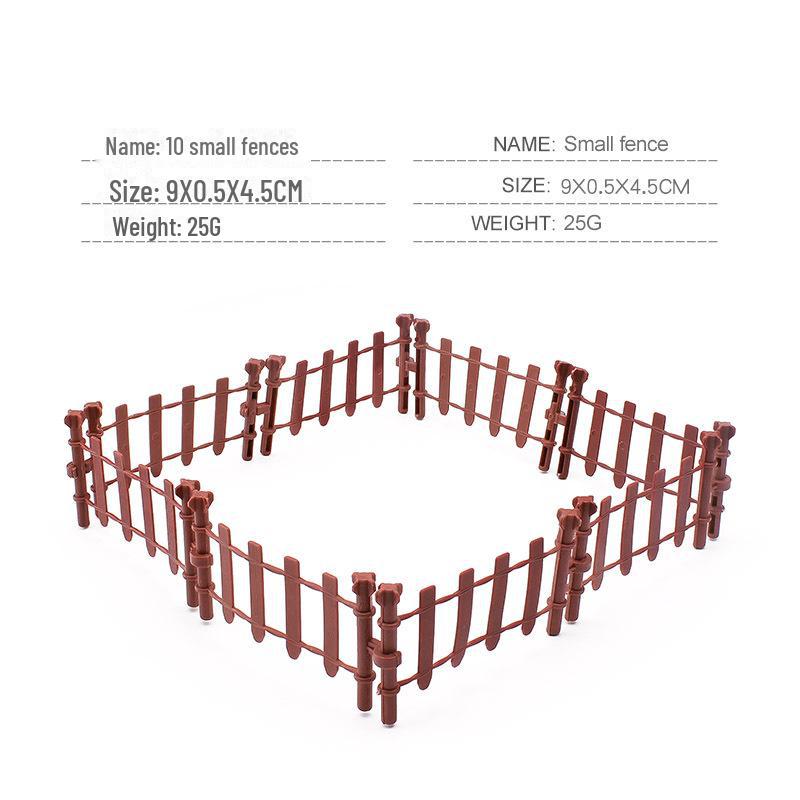 Children's Mini Farm & Tree House Simulation Playset with Fruit Trees, Dog House, and Fence Ornaments
