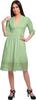Moomaya Solid Midi Dress For Women Plus Size Lace Details Clothing Summer