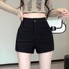 2025 Women's Black High-Waisted Slimming Sexy Shorts for Summer