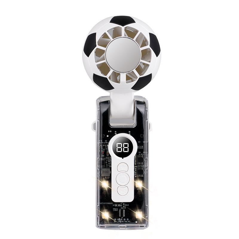 

High-Speed Portable Foldable Transparent Mecha Cooling Fan for Football Fans 192x63x78 білий