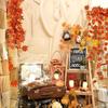 A Single Pack of Autumn Leaf Wreath, Hanging Vine Wreath Made of Artificial Fall Maple Leaves, Perfect for Thanksgiving Decorations for Home, Weddings