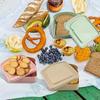 Toast Shaped Portable Lunch Box Sandwich Silicone Bento Box with Lid Student Office School Outdoor Lunch Box Food Container