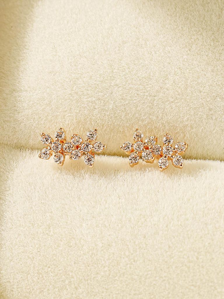 Minimalpiercing 14K Flower Bouquet Piercing Earrings