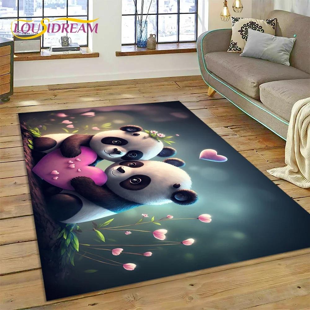 Cartoon-süßer Panda-Traumtier-3D-Teppich für Schlafzimmer, Wohnzimmer, Heimsofa-Dekoration, Kinderspiel, große Dekor-Bodenmatte