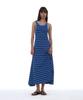 PARTIMENTO WOMEN Pwc Overlay Sleeveless Maxi Dress_Blue Stripe