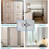 2/4PCS Cabinet Hinge Repair Kit, Adjustable Hidden Hinges w/Screws for Broken Cabinet Doors (Easy Fix Rustproof)