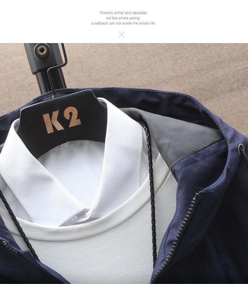 Men's Mid-Length Hooded Trench Coat - Autumn Casual Thin Design