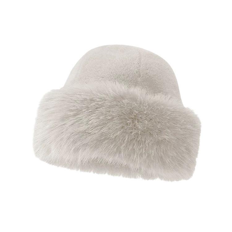 Women's Faux Mink Fur Winter Fisherman Hat - Ethnic Style, Windproof, Warm, Ear Protection, Versatile Plush Mongolian Design