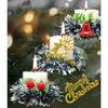 Decorative Candles White Wax Pillar Round Merry Christmas Candles with Decoration Items for Xmas Santa Candles