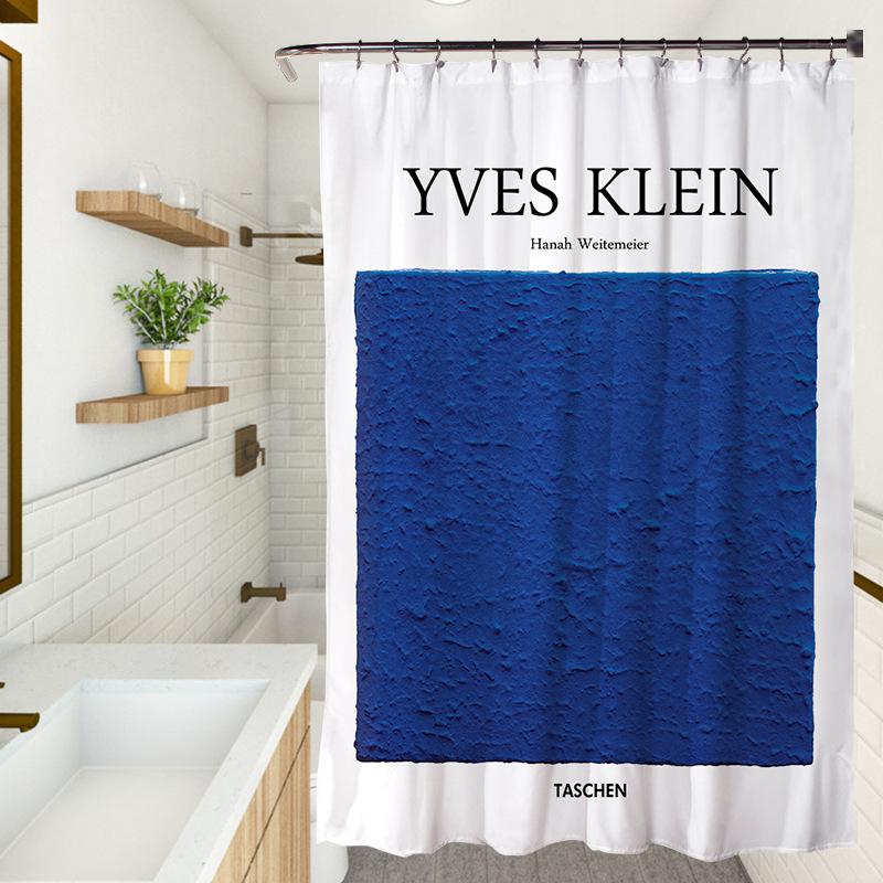 

Nordic Art Ins Series Washable Dirt-Resistant Shower Curtain Shower Head Waterproof Polyester Bath Curtain For Home Decor W60H190(CM)-1 Pcs
