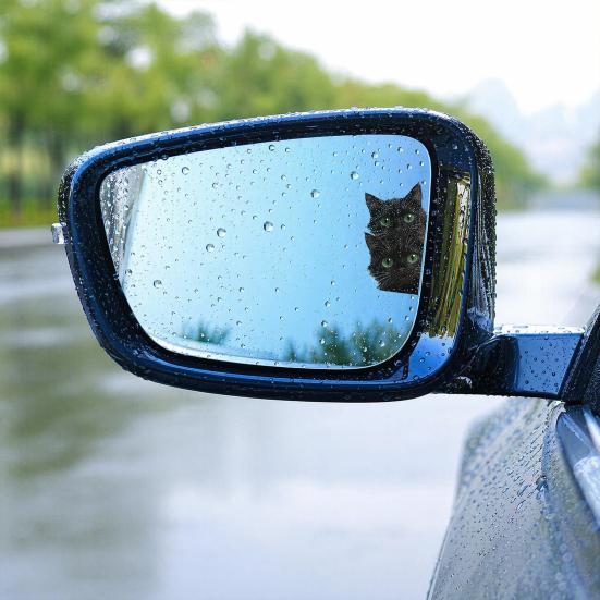 Yousheng Car Sticker, Waterproof PVC Self-adhesive No Trace Auto Decal, Black Cat Pattern Funny Sticker for Windows Mirrors Trunks Car