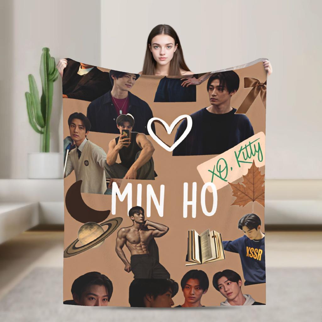 TV XO Kitty Kim Min Blanket Super Soft Graphic Plush Throw Blanket For Home Decor Travel Office Flannel Bedspread Bed Cover
