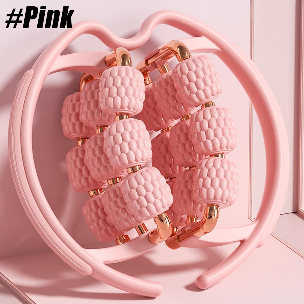 

Массажер-ролик для мышц с 18 колесами и круглыми зажимами для ног, 360-градусный ролик для ног, шеи, рук, расслабления, для дома, спорта, йоги