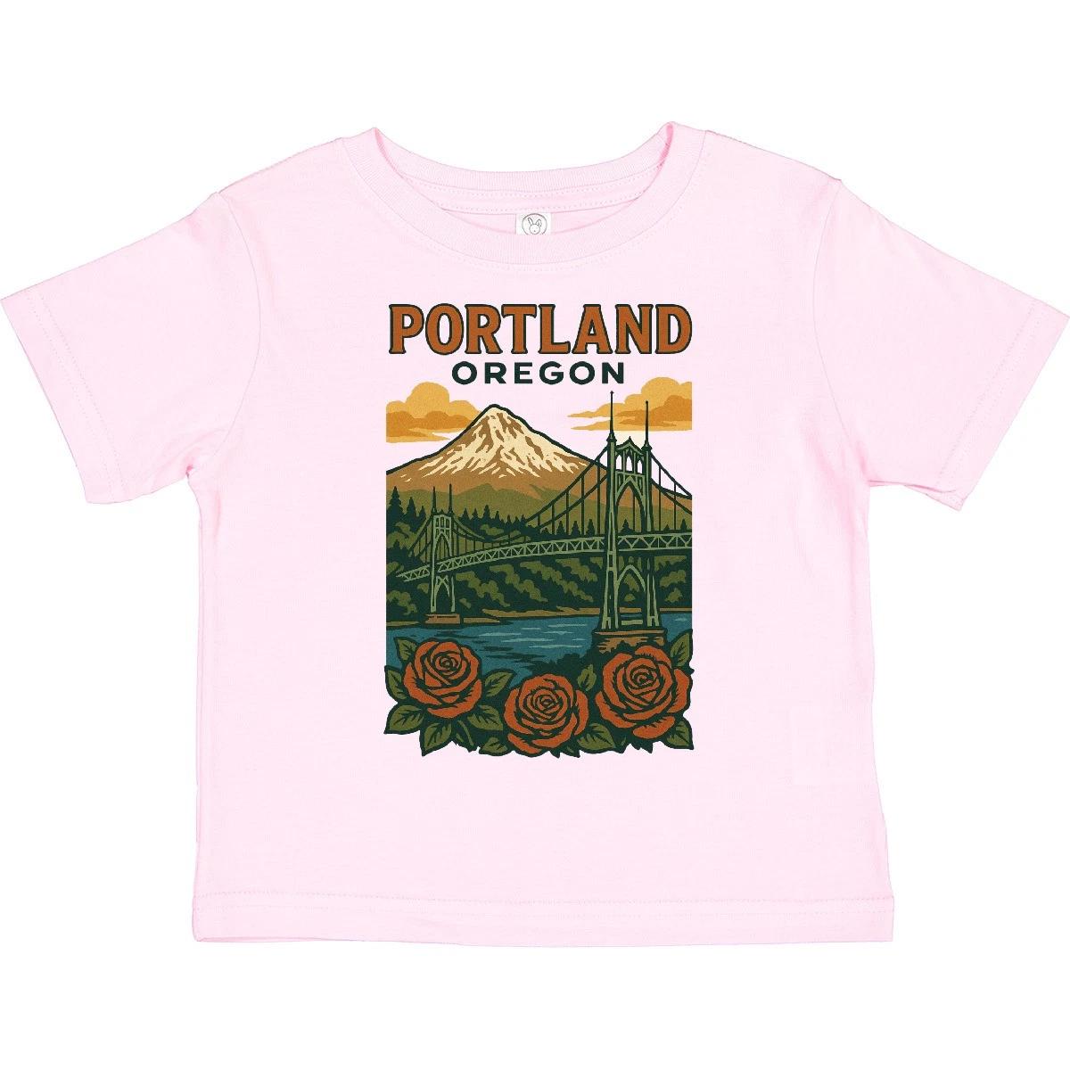 

Inktastic Portland Oregon Toddler kids boys T-Shirt City Skyline Downtown Trip Landscape 120