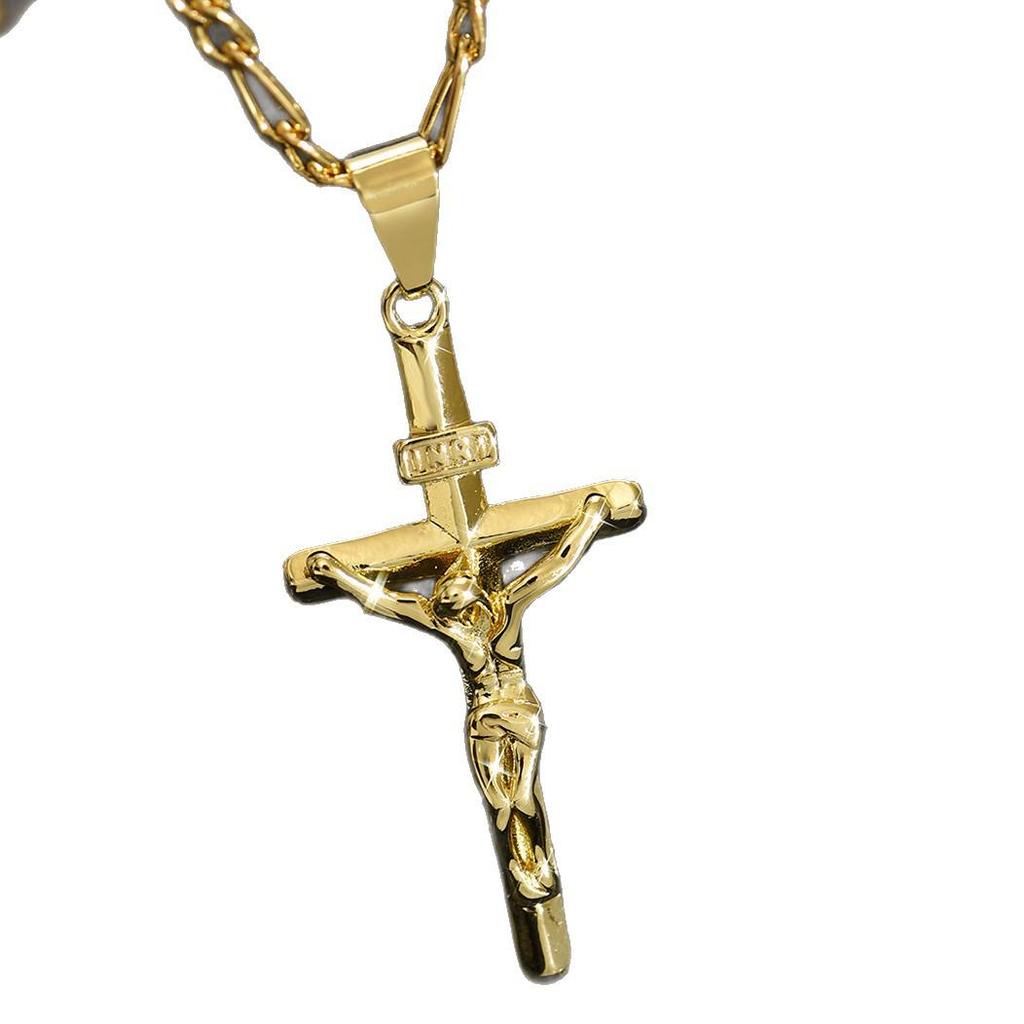 European & American Cross Pendant Men's Necklace - Unisex Style