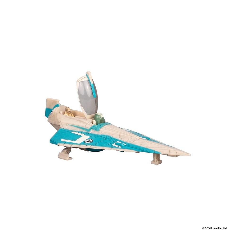 Jazwares Micro Galaxy Star Wars Lightsaber Class Series 12 Qui-Gon Jinn Jedi Starfighter Non-Scale Vehicle