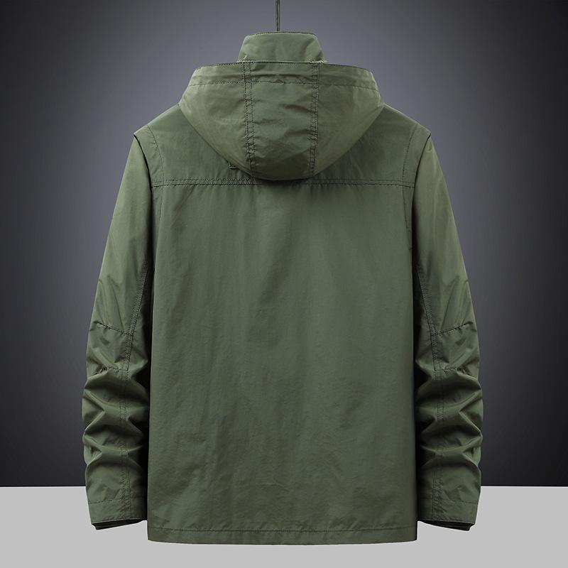 Detachable Jacket Men's New Spring and Summer Outdoor Windproof Jacket Loose Plus Size Casual Multi-pocket Tooling Jacket