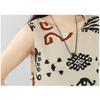 DIMANAF 2026 Women Plus Size Summer Beach Loose Lady Long Dress Vest Sleeveless Vintage Oversize Maxi Print Sundress Clothing