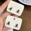 Halloween Funny Resin Black Green Imitation Fly Shaped Stud Earrings Cartoon Wings Fly Insect Earring For Women Men Jewelry Gift