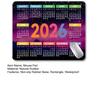 2026 Calendar Mouse Pad Rectangle Waterproof Home Office Gaming Computer Laptop Mousepad Desk Mat with Non-slip Rubber Base PC Accessories