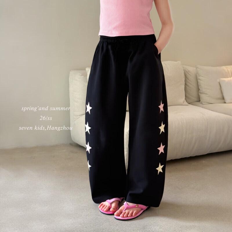 SEVEN BOBI Girls Star Print Wide-Leg Casual Pants SKB2643 150 cm