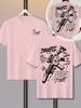 Summer Fun Graffiti M4 Gun Lovers Harajuku Fashion Street Mens Clothing TShirt 100 Cotton Casual Sports Short Sleeve