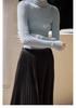 Nai Fufu Women's High-Neck Slim-Fit Wool Knit Sweater: Luxurious Autumn/Winter Base Layer