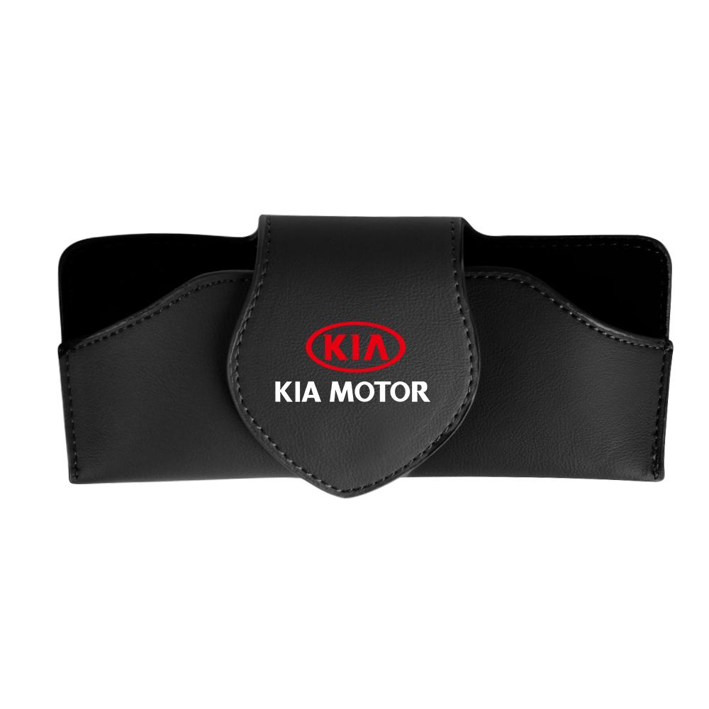AHU1 Car Glasses Storage Box Leather Car Visor Sunglasses Storage Clip for Kia Sportage Ceed Picanto Rio ProCeed Niro 5 3 4 K7 K5 K8