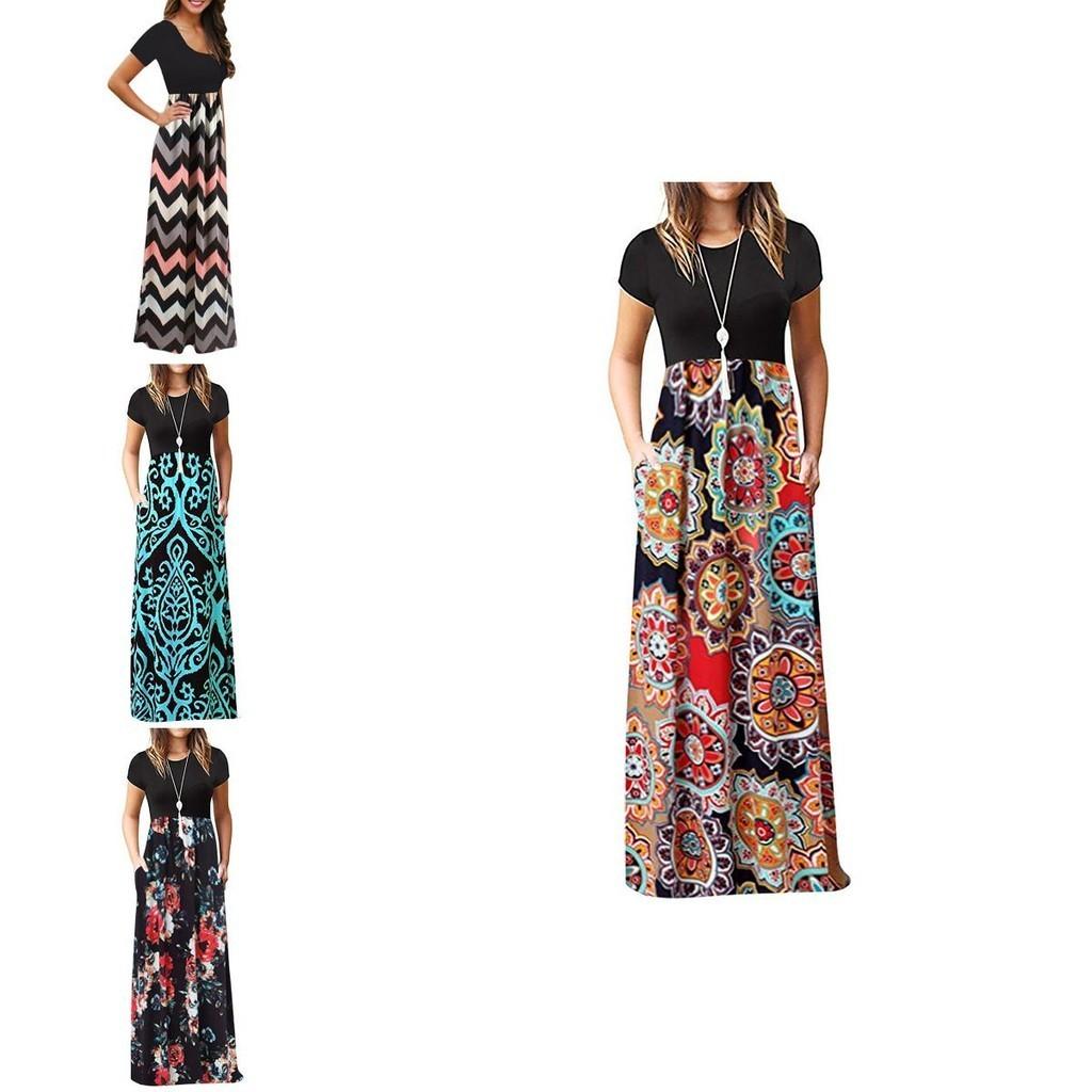 Stunning Women Boho Floral Long Maxi Dress For Cocktail Parties And Summer Events