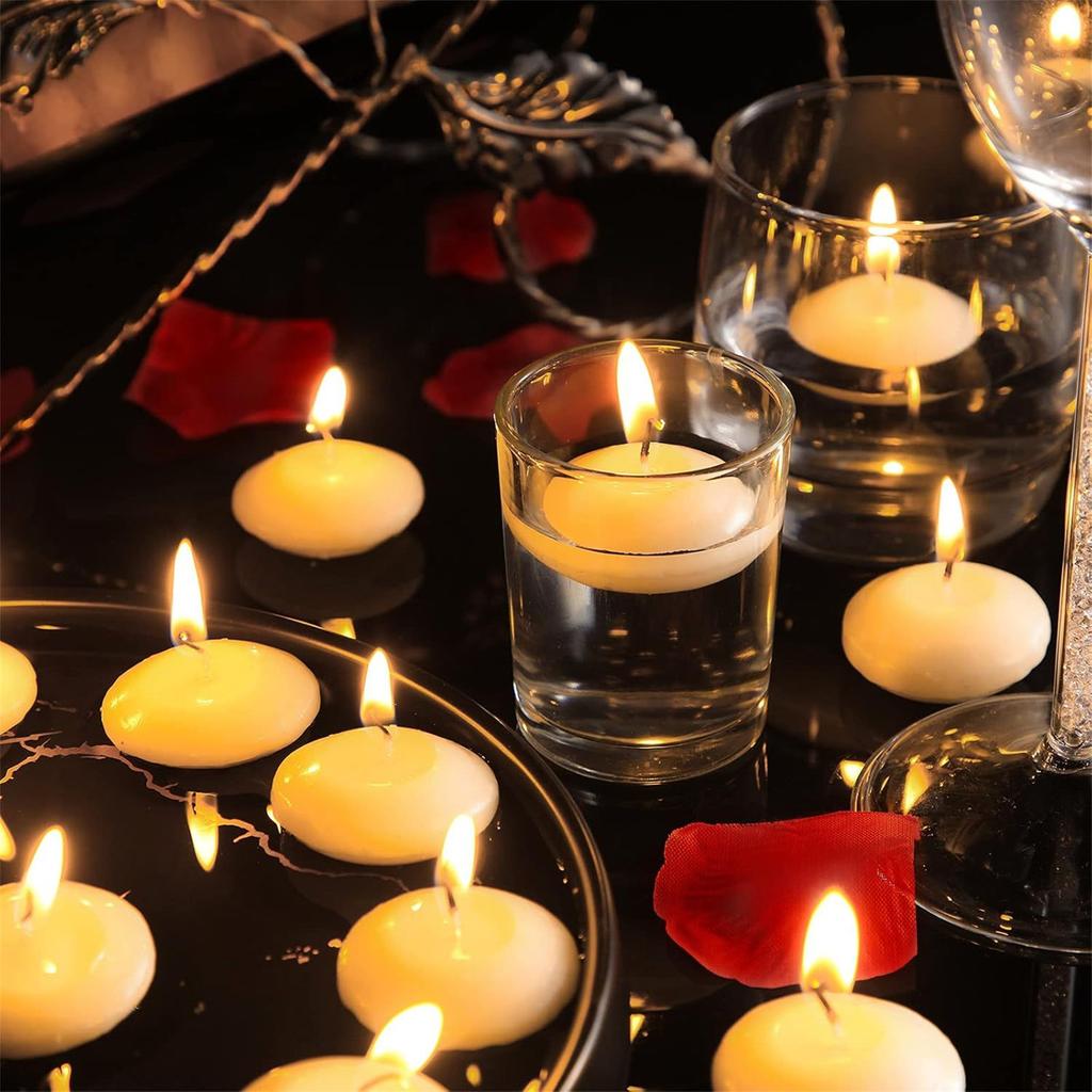 Unscented Floating Candle Set Elegant Burning Candle Party Accessories Decorative Floating Candle Christmas Decors