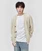 AGOD Hairy Ribbed Knit Cardigan [Oatmeal]