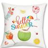 Gnomes & Summer Ice Cream Beach Double-sided Printed pillow cover Short plush Suitable living rooms sofas throw cushion cover