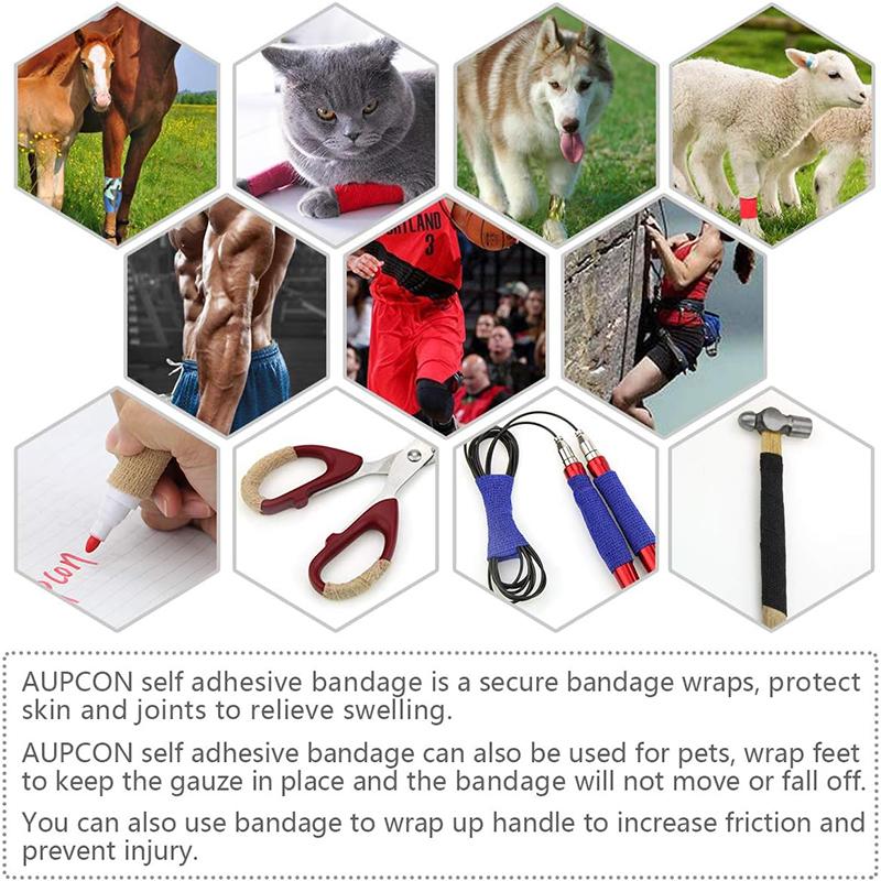 Claw Pattern Printed Self Adhesive Elastic Bandage 4.5m Non-Woven Finger Knee Sports Wrap Tape Dogs Cat Leg Paw First Aid Kit