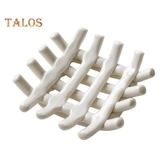Bathroom Soap Dish Storage Organizer Self Drain Hollow Design Bathroom Soap Holder Ceramic Soap Saver Decor