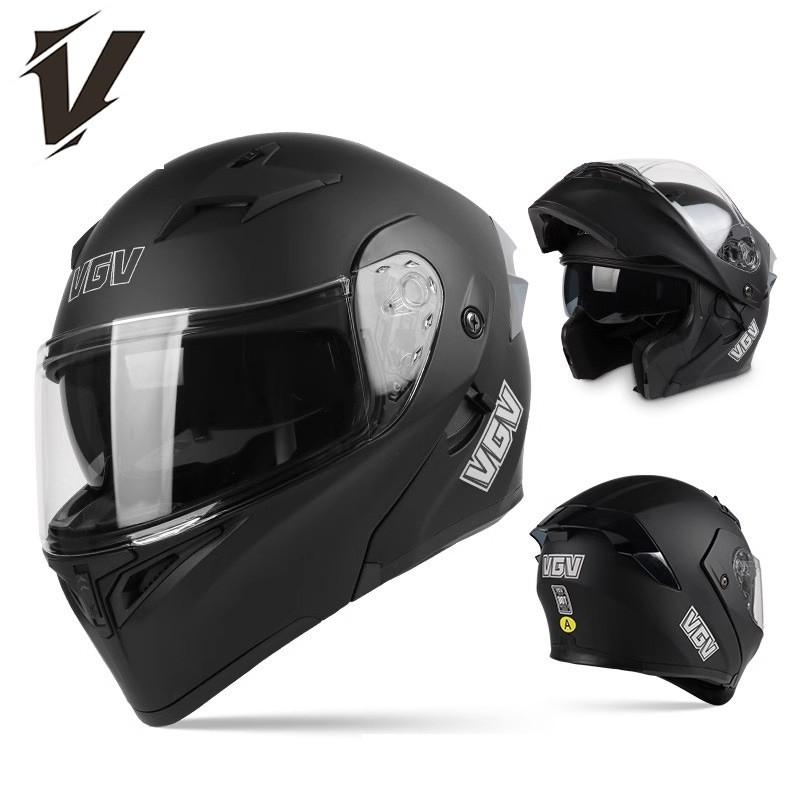 Full Face Motorcycle Helmet With Flip-Up Visor DOT Certified ABS Shell Adult Men All Season Riding