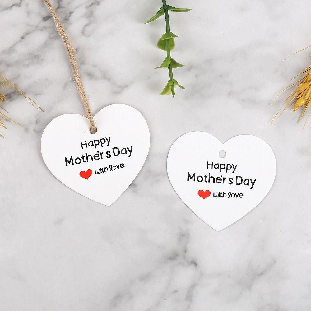 100pcs Heart Shaped Cards Gift Labels Hanging Decoration Hand Gift Hanging Tag  Mother Days