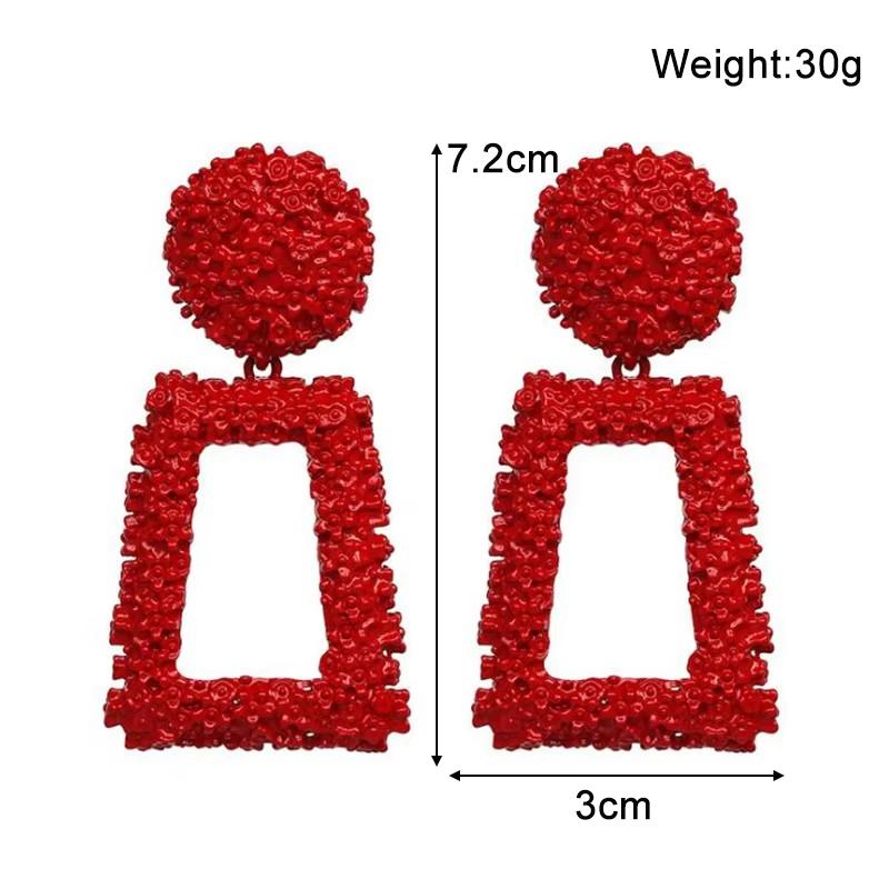 Cercei atârnători de culoare roșie pentru femei, cu pandantive din zirconiu simulat, cercei lungi pentru fete, temperament, cercei tip picătură în formă de inimă, zirconiu