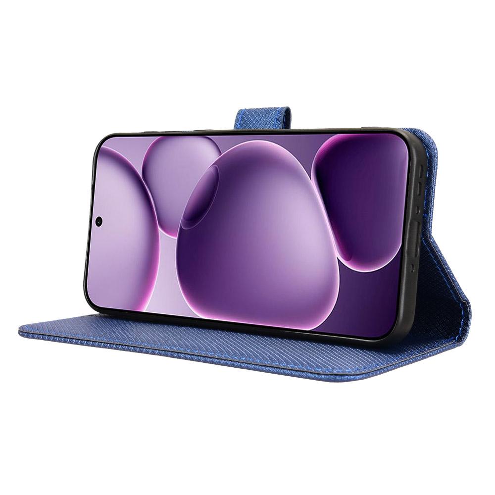 For Oppo Find X8s+ 5G Leather Wallet Case with Strap Diamond Texture Phone Cover