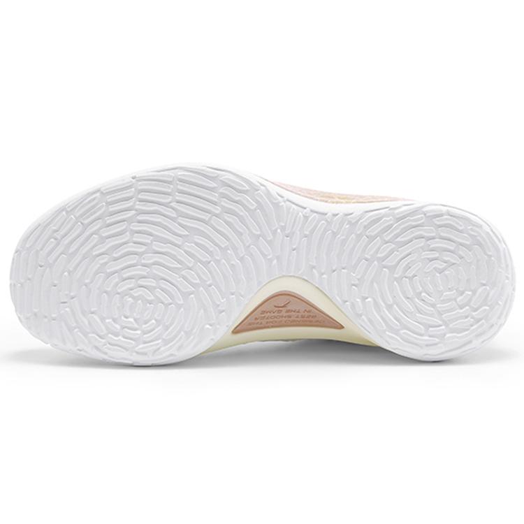 Anta Thompson KT5 Have Fun Fabric Slip Resistant Abrasion Resistant Support High Top Basketball Shoes Men's White Gold 112031101-4