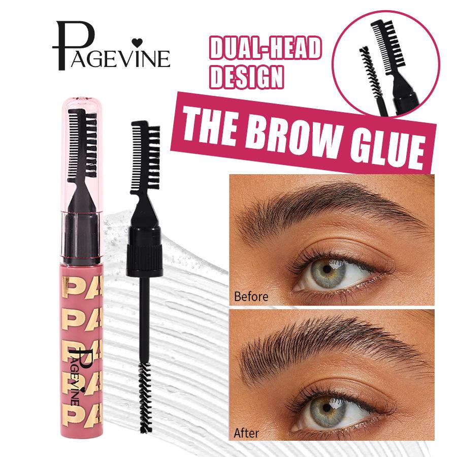 PAGE VINE Brow Sculpting Gel Waterproof Quick Dry Long Lasting Brow Wax with Brush