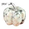 Transparent Crystal Pumpkin Charms Natural Carved Charm, Mini Gemstone Pendant Handmade Diy Craft Accessories for Jewelry DIY Making, Halloween Micro