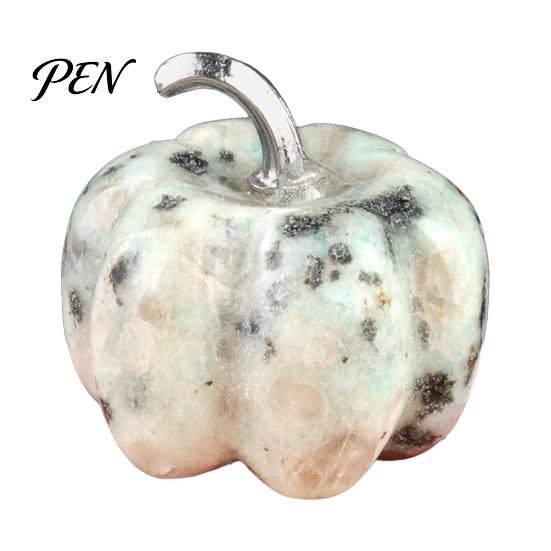 Transparent Crystal Pumpkin Charms Natural Carved Charm, Mini Gemstone Pendant Handmade Diy Craft Accessories for Jewelry DIY Making, Halloween Micro