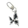 Gothic Crosses Butterfly Keychain Dark Tone Zinc Alloy Portable Sturdy Accessory for Keys Bags Everyday Use