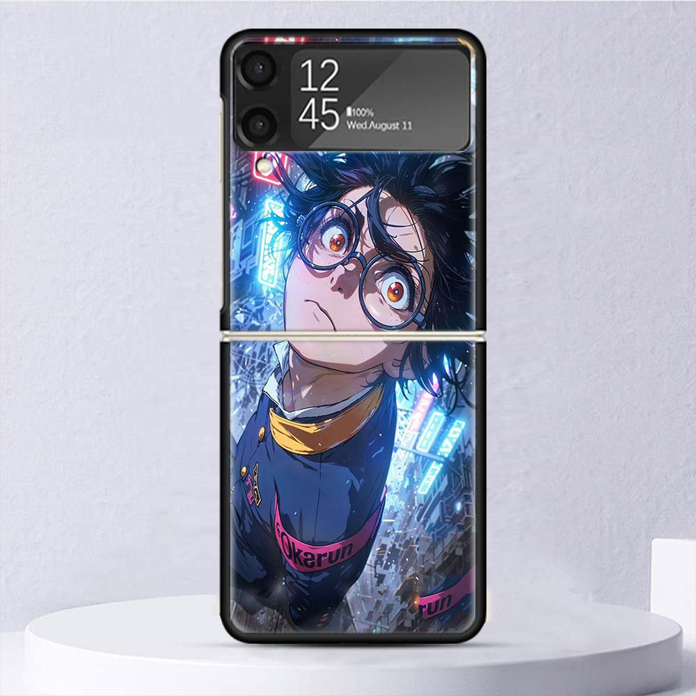 Anime D-Dandadans Okarun Shockproof Case For Samsung Galaxy Z Flip 7 6 5 4 3 5G Phone Cover Z Flip3 Flip4 Flip5 Flip6 Flip7 Shel