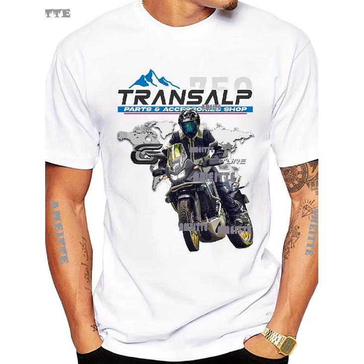 Men'S Transalp Xl750 Motorcycle T Shirt Japanese Motoring Legend Design All Season Comfort With Mountain Riding Art 2025 Model Year Print For Casual