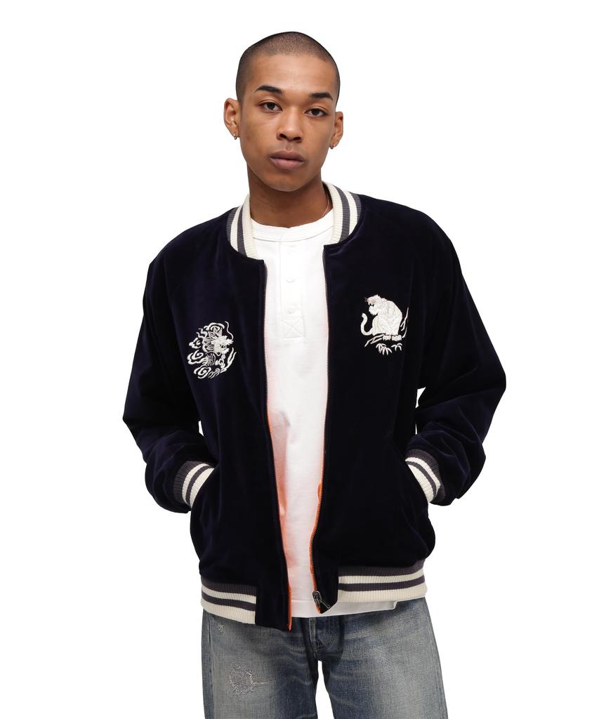 Avirex SOUVENIR COLLECTION FADED VELVETEEN SUKA Size XL JACKET, Men's, (120), Navy, 783-5252023